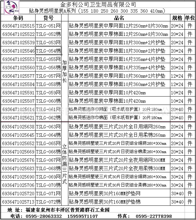 TSLG A系列目錄